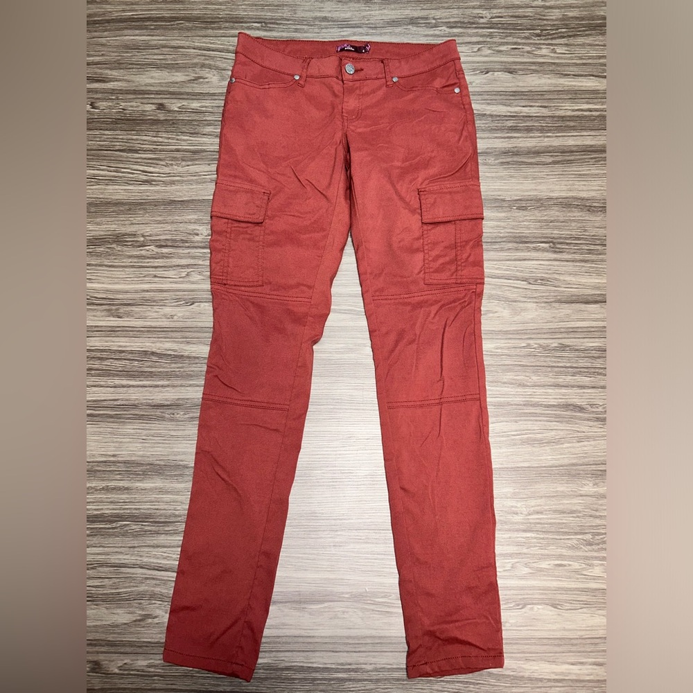 PrAna Dusty Red Maroon Cargo Pants Size 4